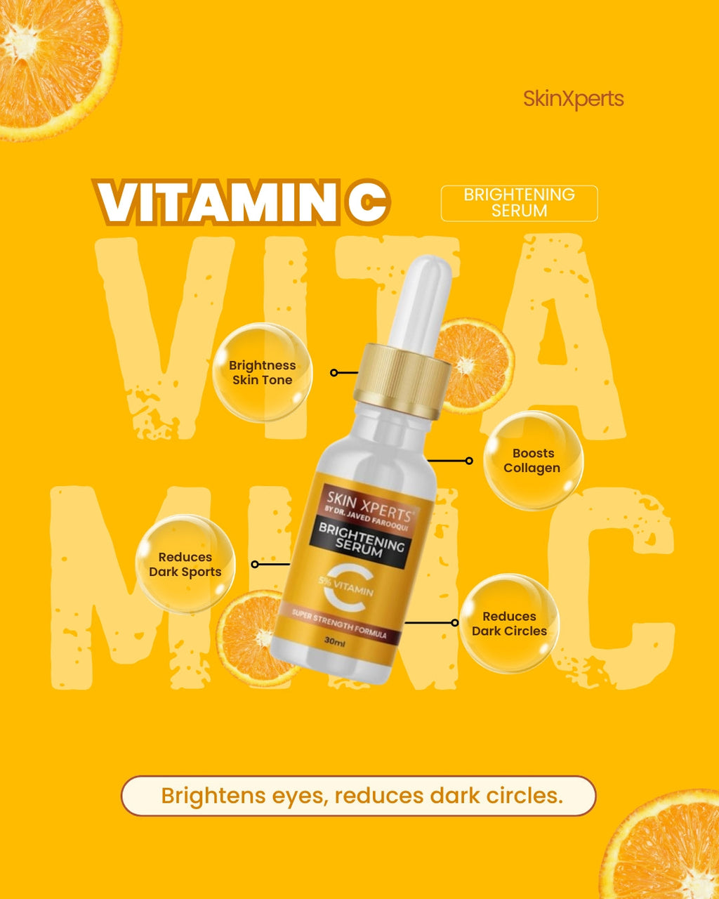 Collagen-Boosting Vitamin C Brightening Serum - 30ml with Kakadu Plum & Niacinamide